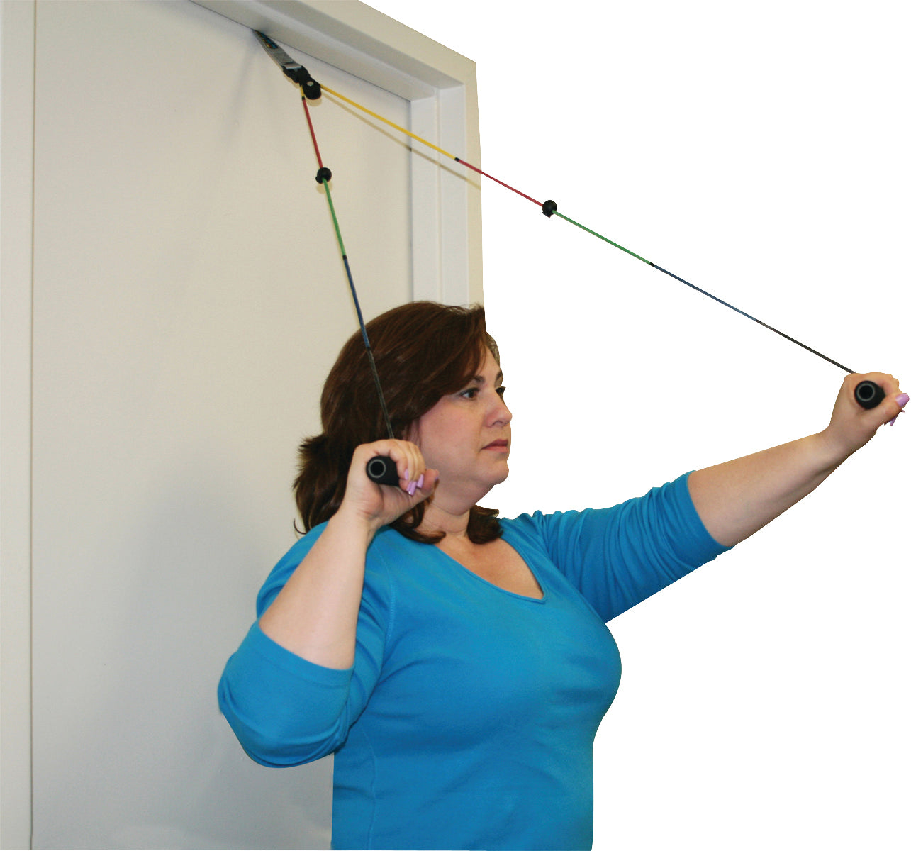 CanDo Overdoor Shoulder Pulley - Single Pulley with Door Disc - Visualizer Color System