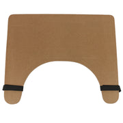 Wheelchair tray with rim and straps, 24" x 20", wood finish