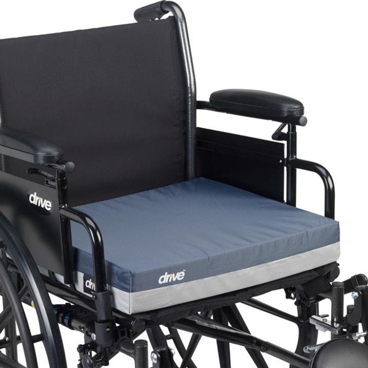 Wheelchair cushion with removable cover, gel/foam, 16 x 18 x 3
