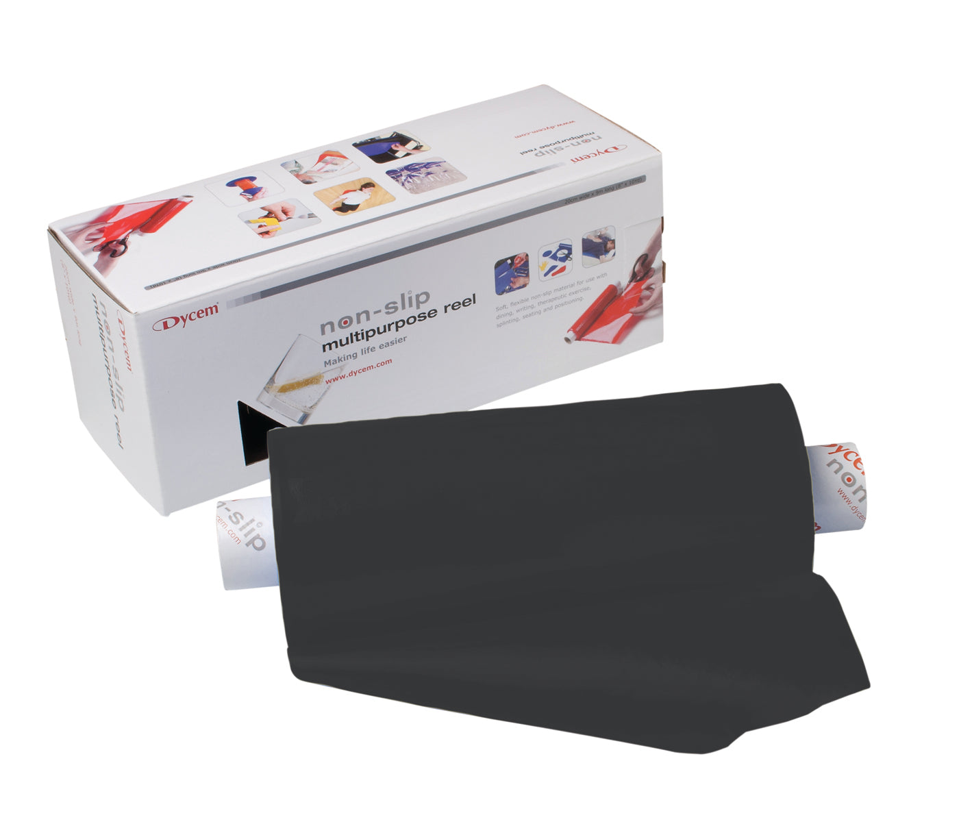 Dycem non-slip material, roll, 8"x10 yard, black