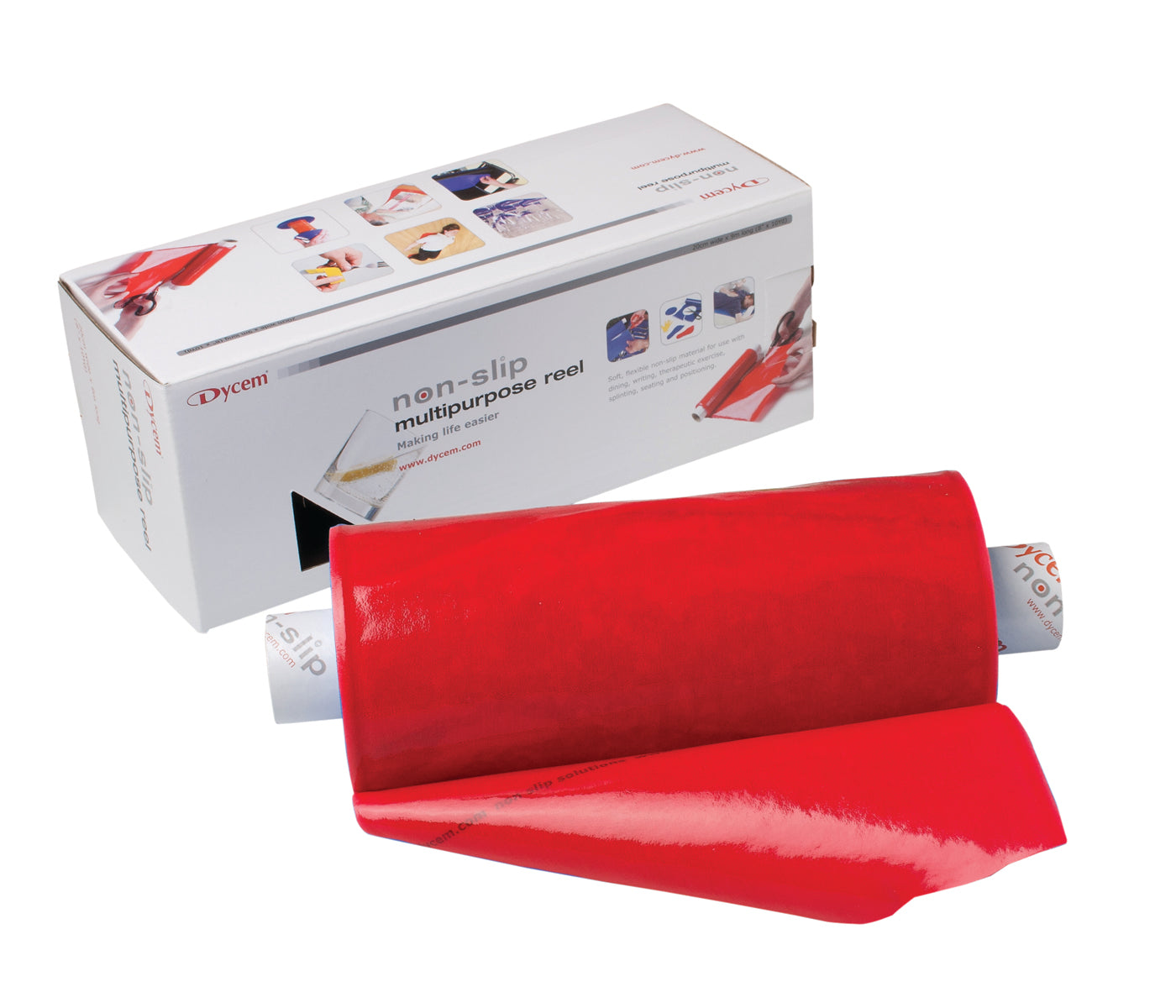 Dycem non-slip material, roll, 16"x10 yard, red