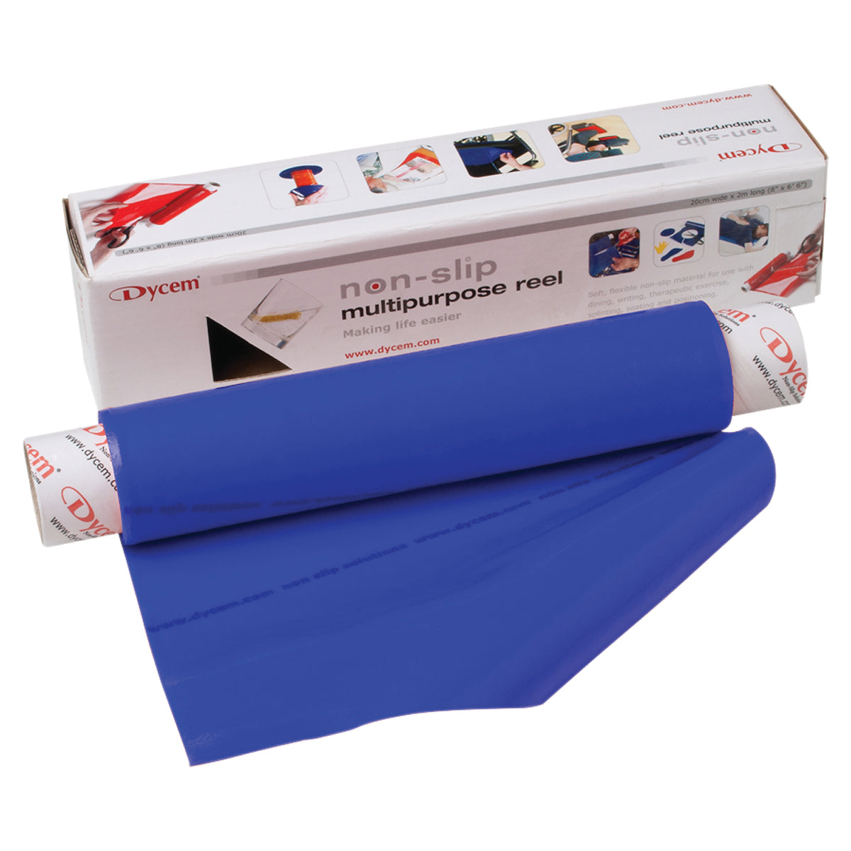 Dycem non-slip material, roll, 16"x6-1/2 foot, blue