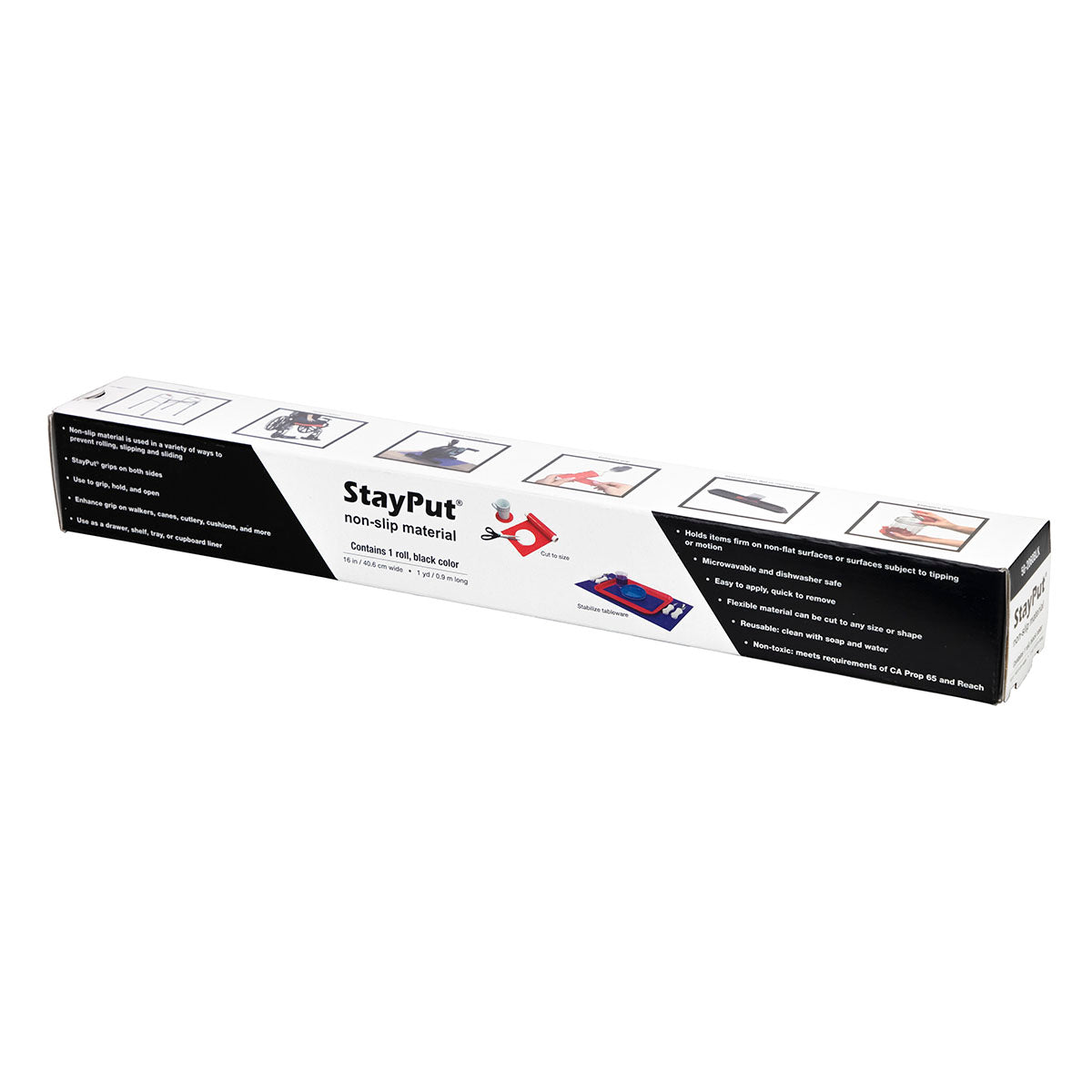 StayPut non-slip material, 16" x 1 yd roll, black