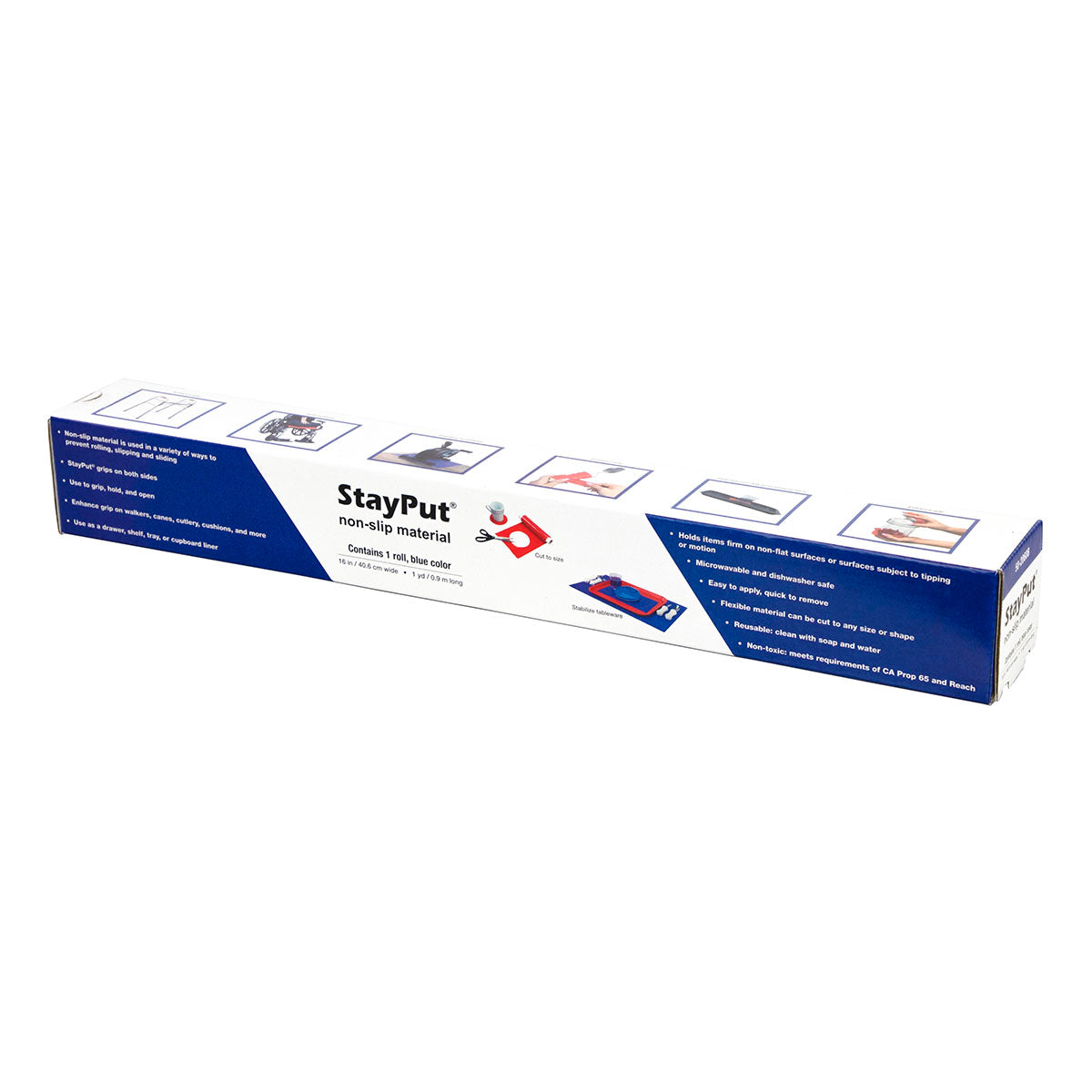 StayPut non-slip material, 16" x 1 yd roll, blue