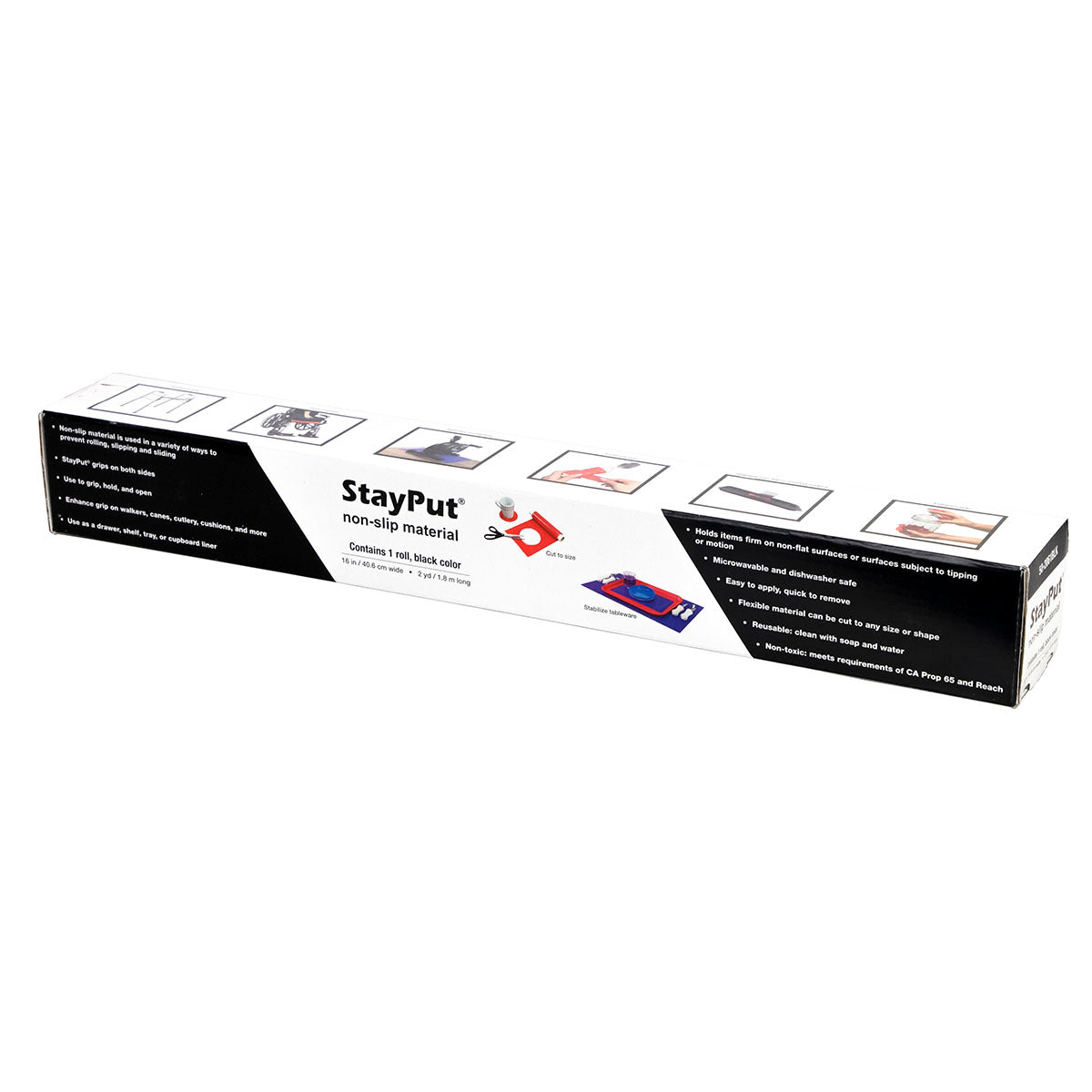 StayPut non-slip material, 16" x 2 yd roll, black