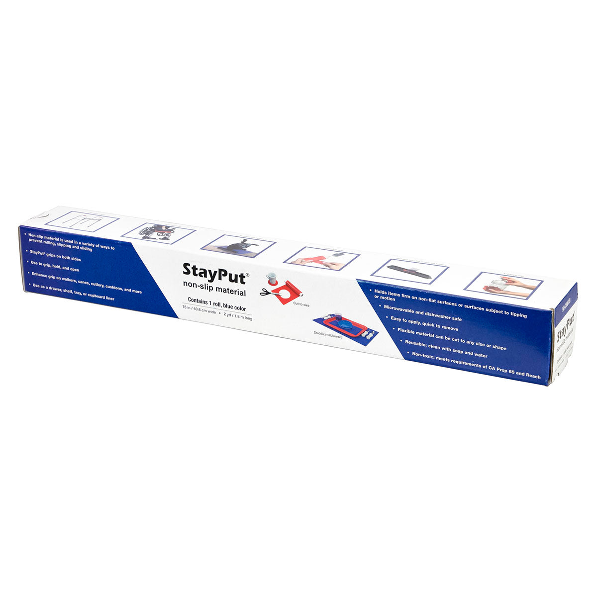 StayPut non-slip material, 16" x 2 yd roll, blue