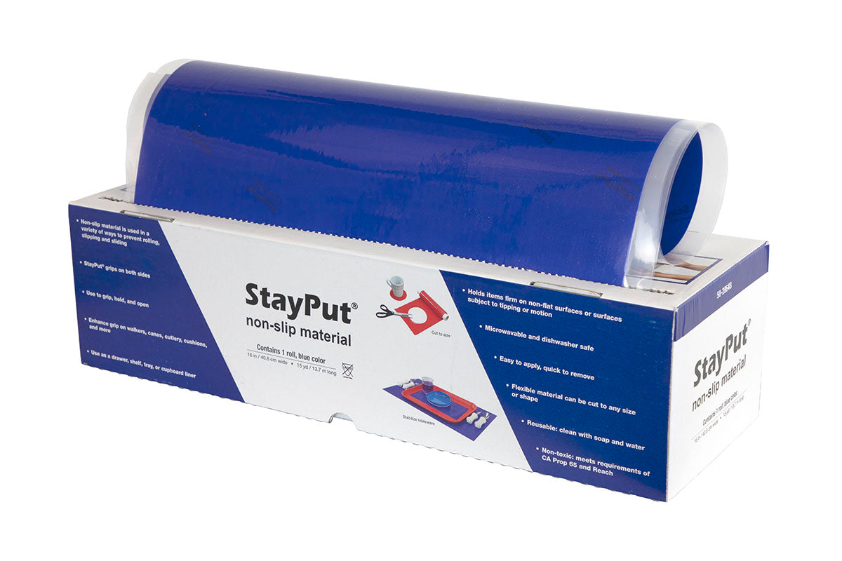 StayPut non-slip material, 16" x 15 yd roll, blue