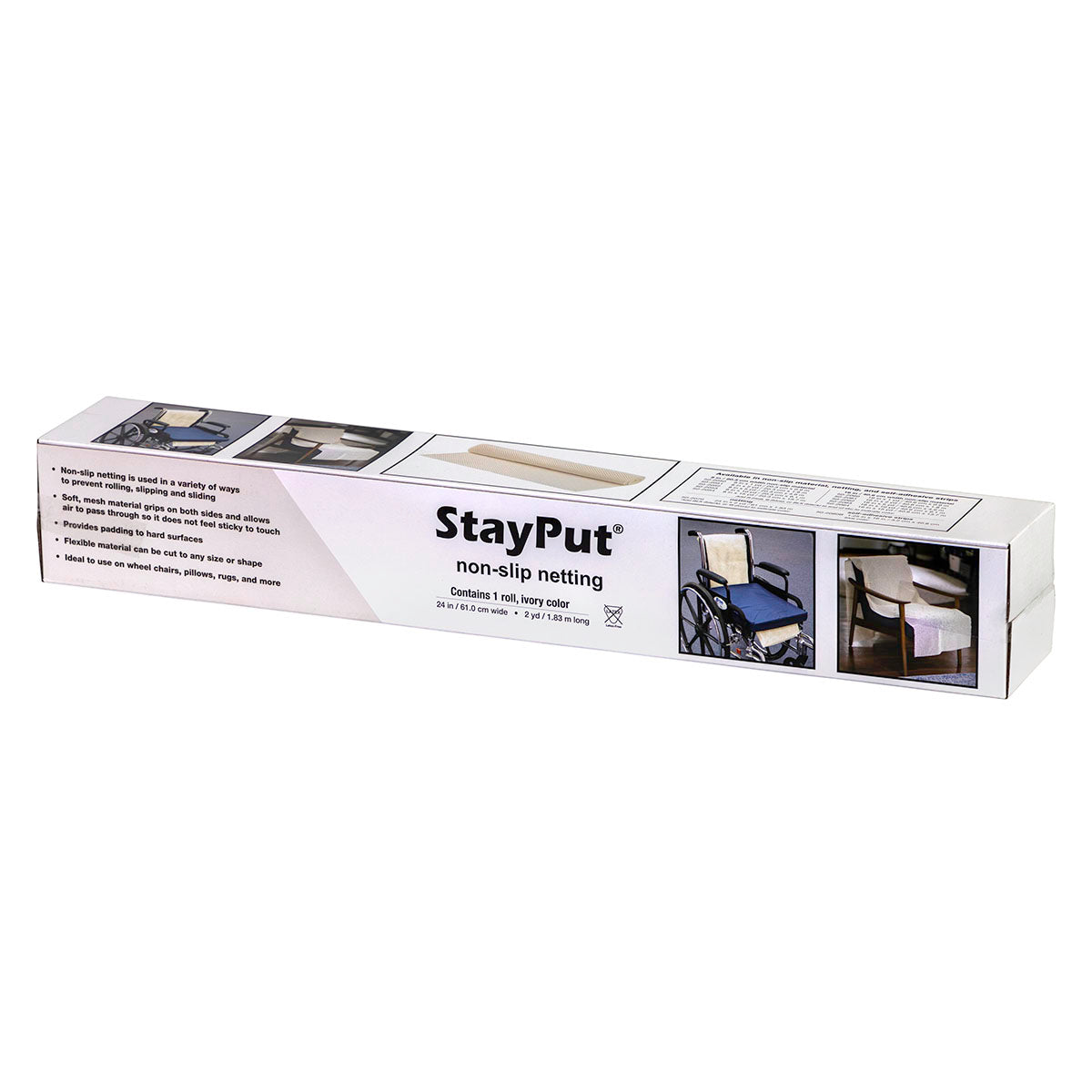 StayPut non-slip netting, 24" x 2 yd roll, ivory