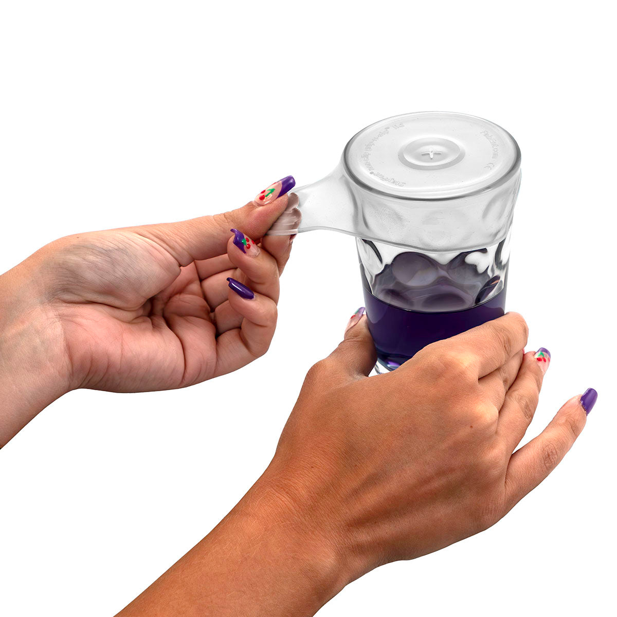 StayPut non-slip grip-n-sip lid, small, clear (contains 5 lids)