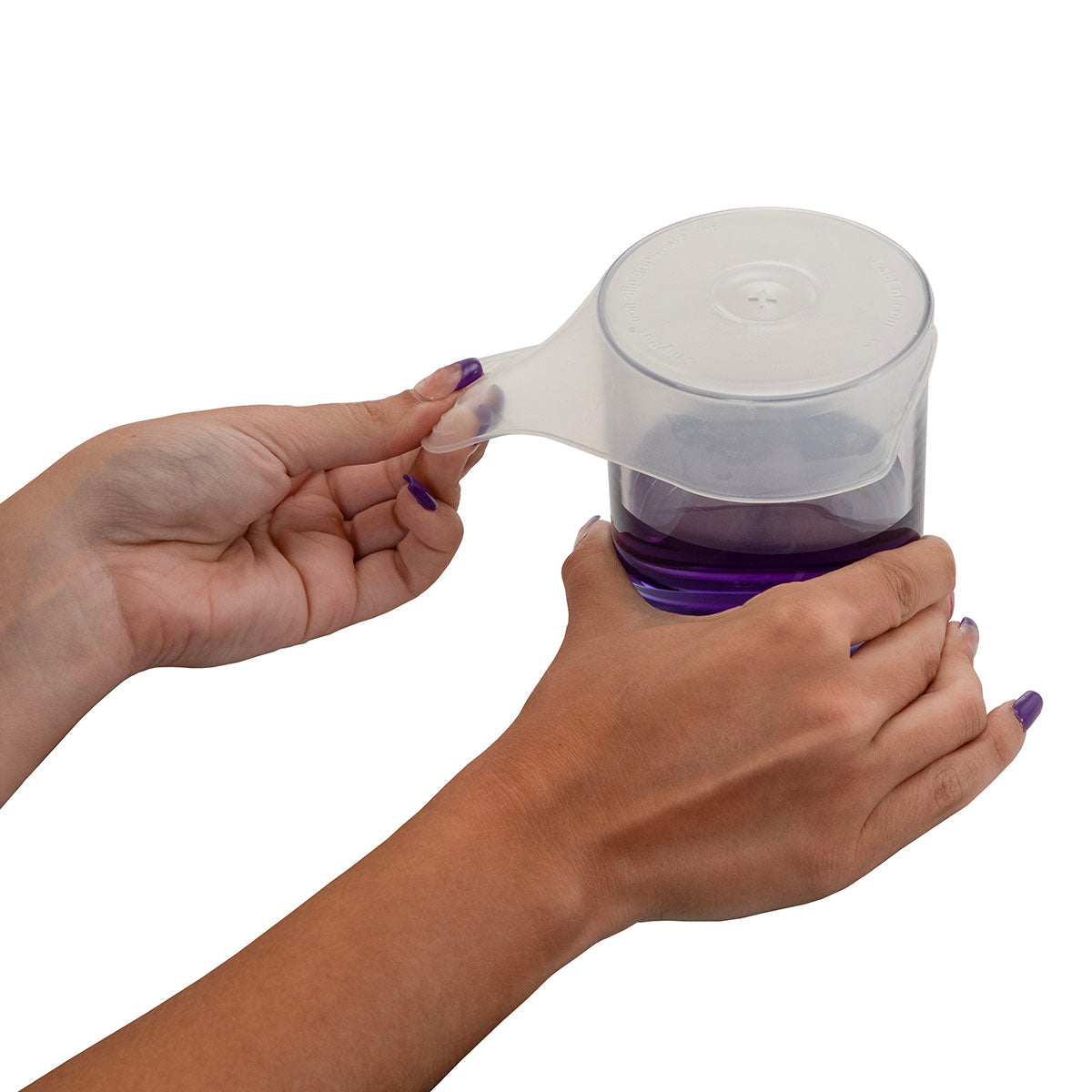 StayPut non-slip grip-n-sip lid, large, clear (contains 5 lids)