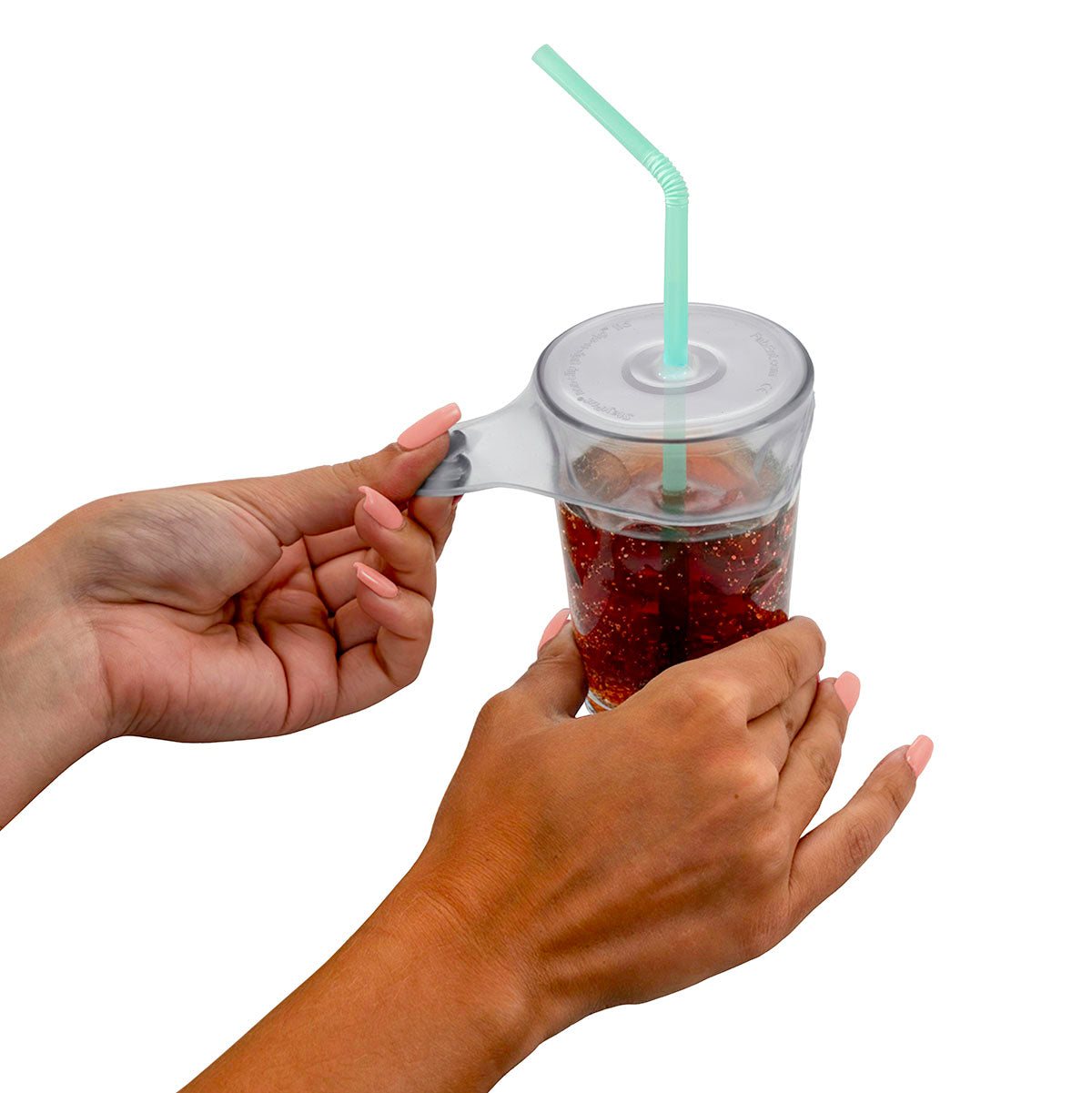 StayPut non-slip grip-n-sip lid, small, clear, bulk pack of 100