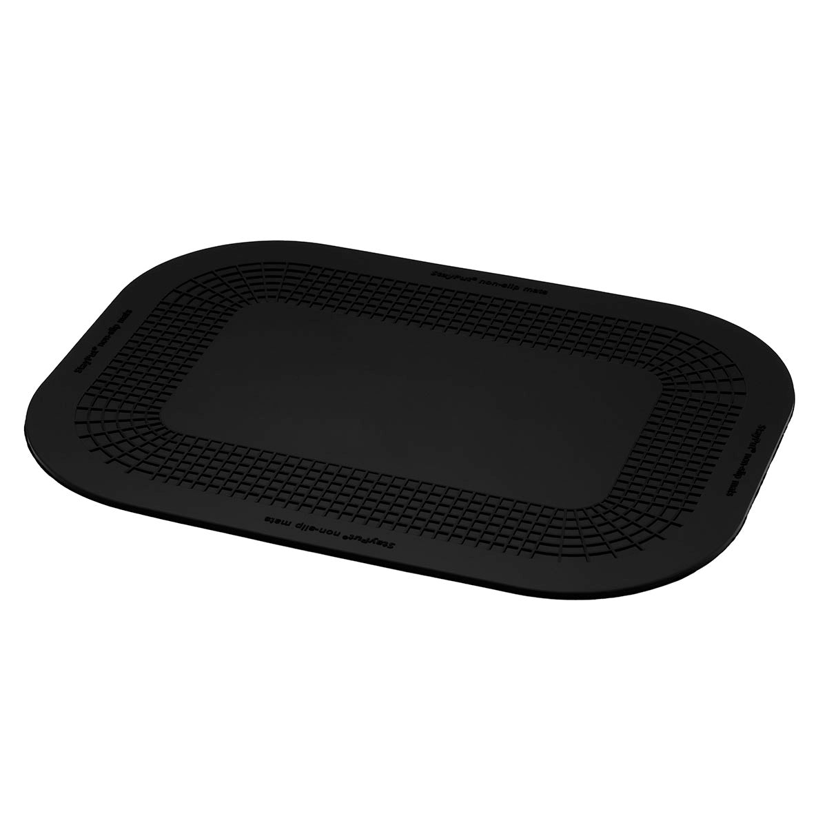 Stayput non-slip placemat, rectangular pad, 7.25'' x 10'', black
