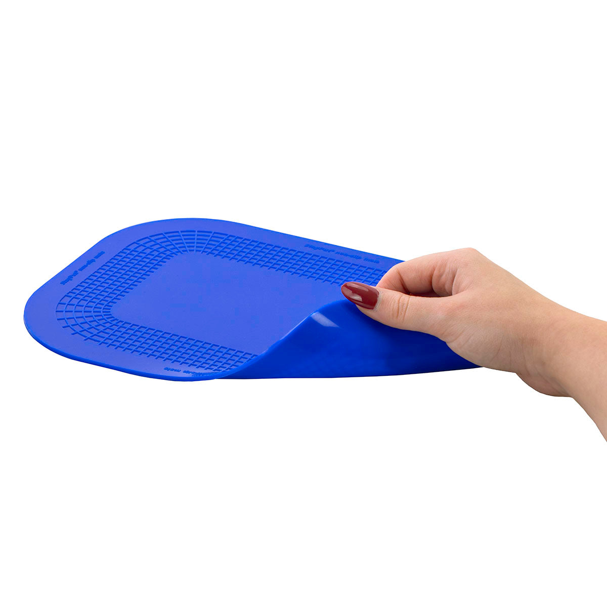 Stayput non-slip placemat, rectangular pad, 7.25'' x 10'', blue