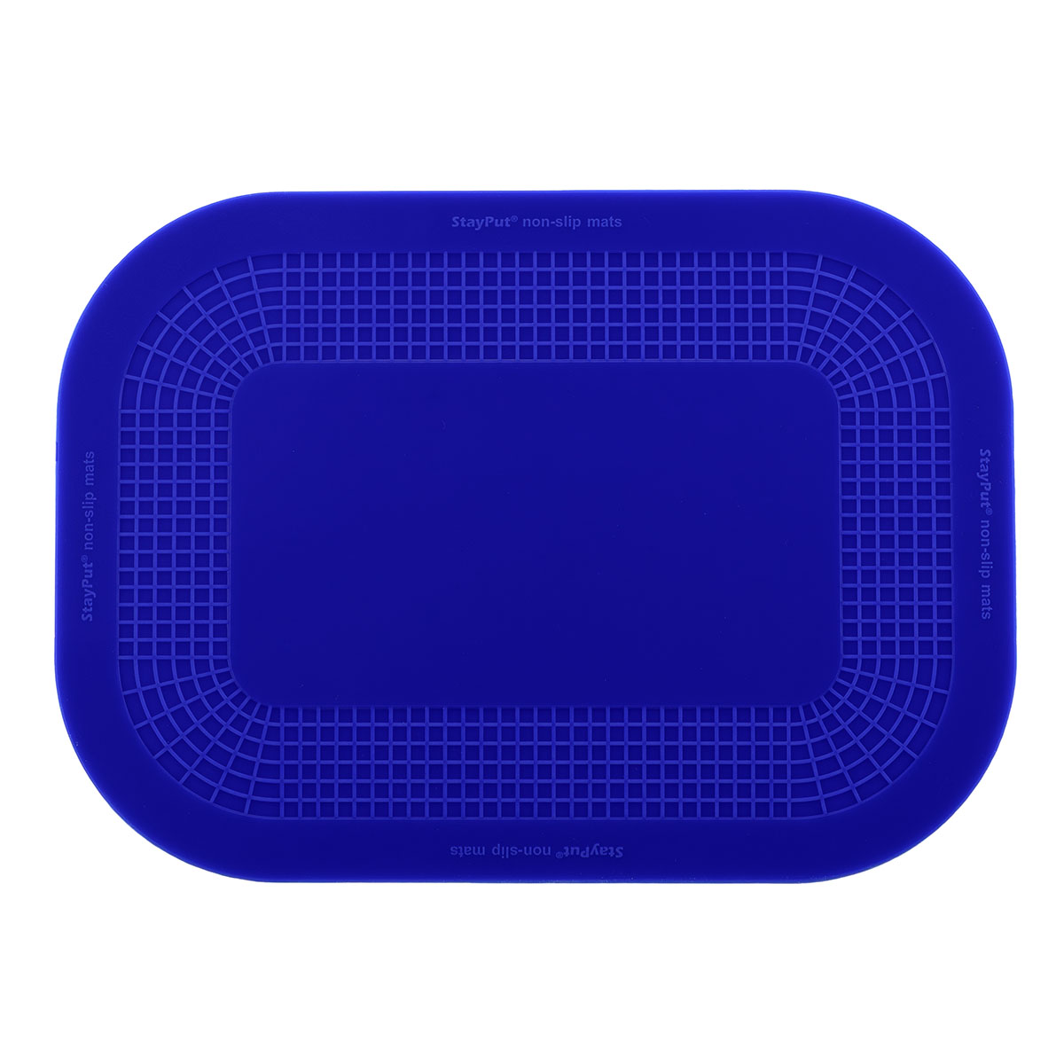 Stayput non-slip placemat, rectangular pad, 7.25'' x 10'', blue