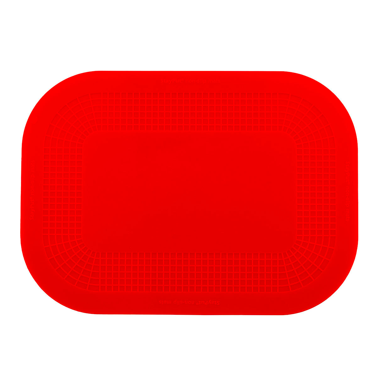 Stayput non-slip placemat, rectangular pad, 7.25'' x 10'', red