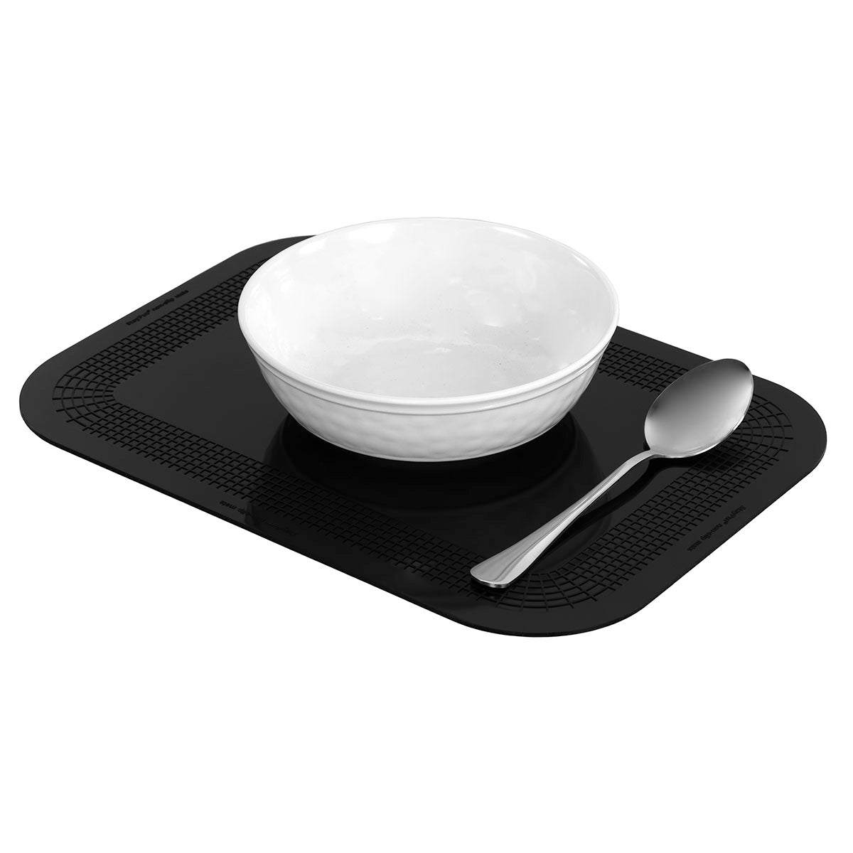 Stayput non-slip placemat, rectangular pad, 10'' x 14'', black
