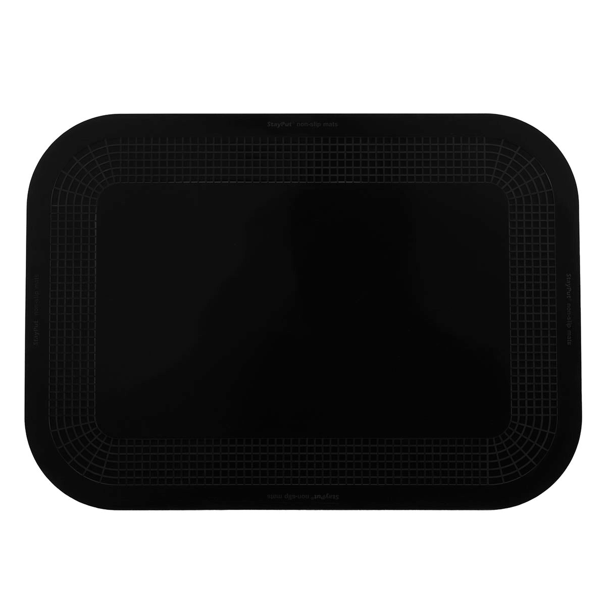 Stayput non-slip placemat, rectangular pad, 10'' x 14'', black