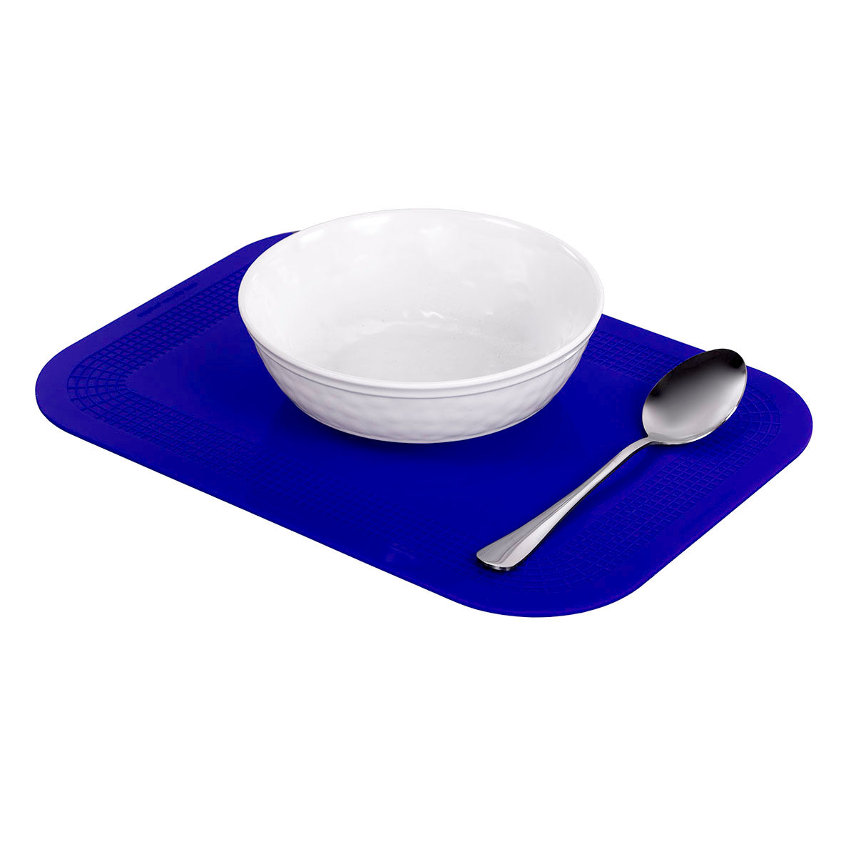 Stayput non-slip placemat, rectangular pad, 10'' x 14'', blue
