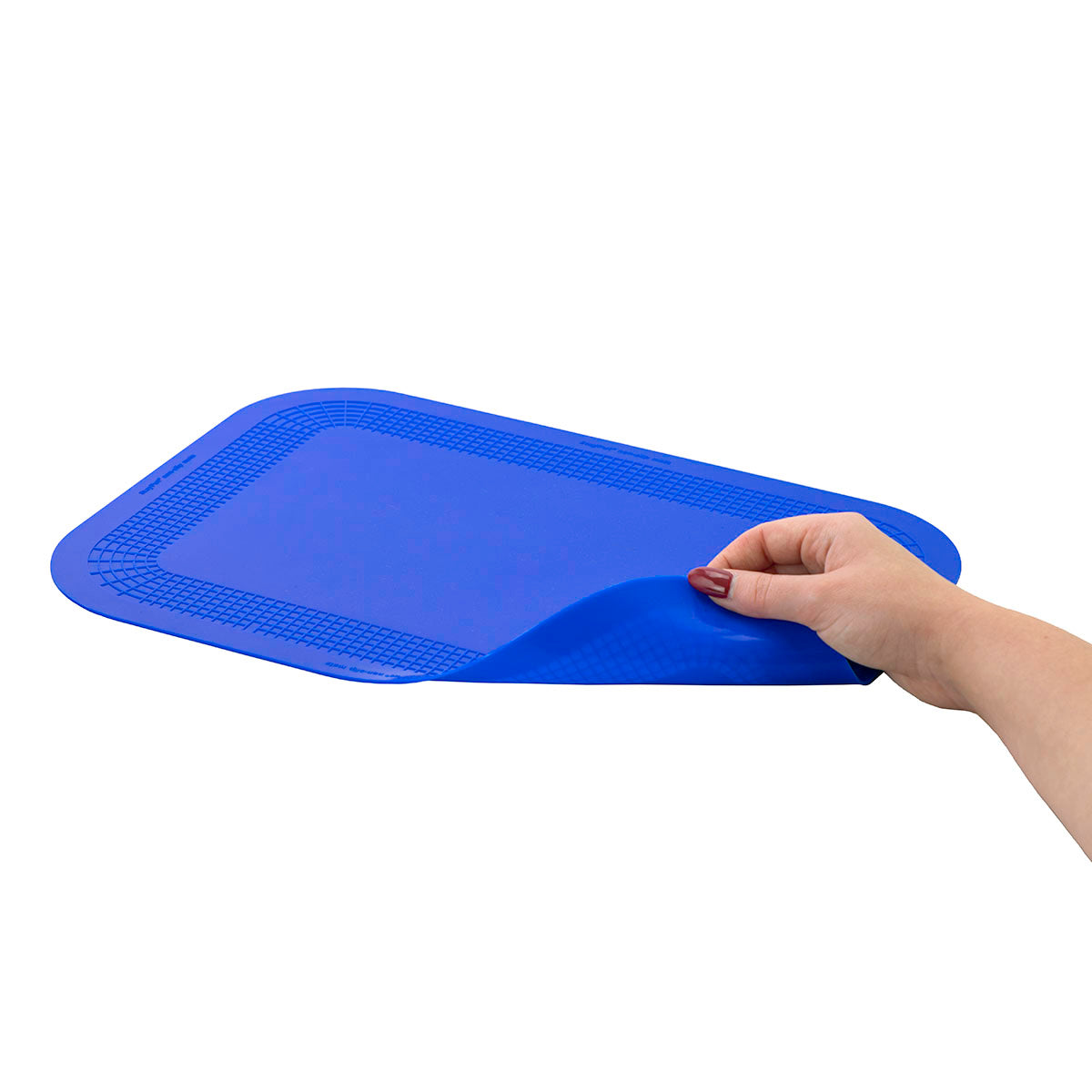 Stayput non-slip placemat, rectangular pad, 10'' x 14'', blue