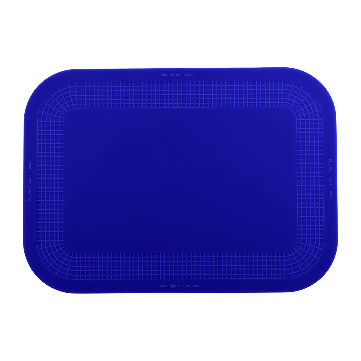 Stayput non-slip placemat, rectangular pad, 10'' x 14'', blue