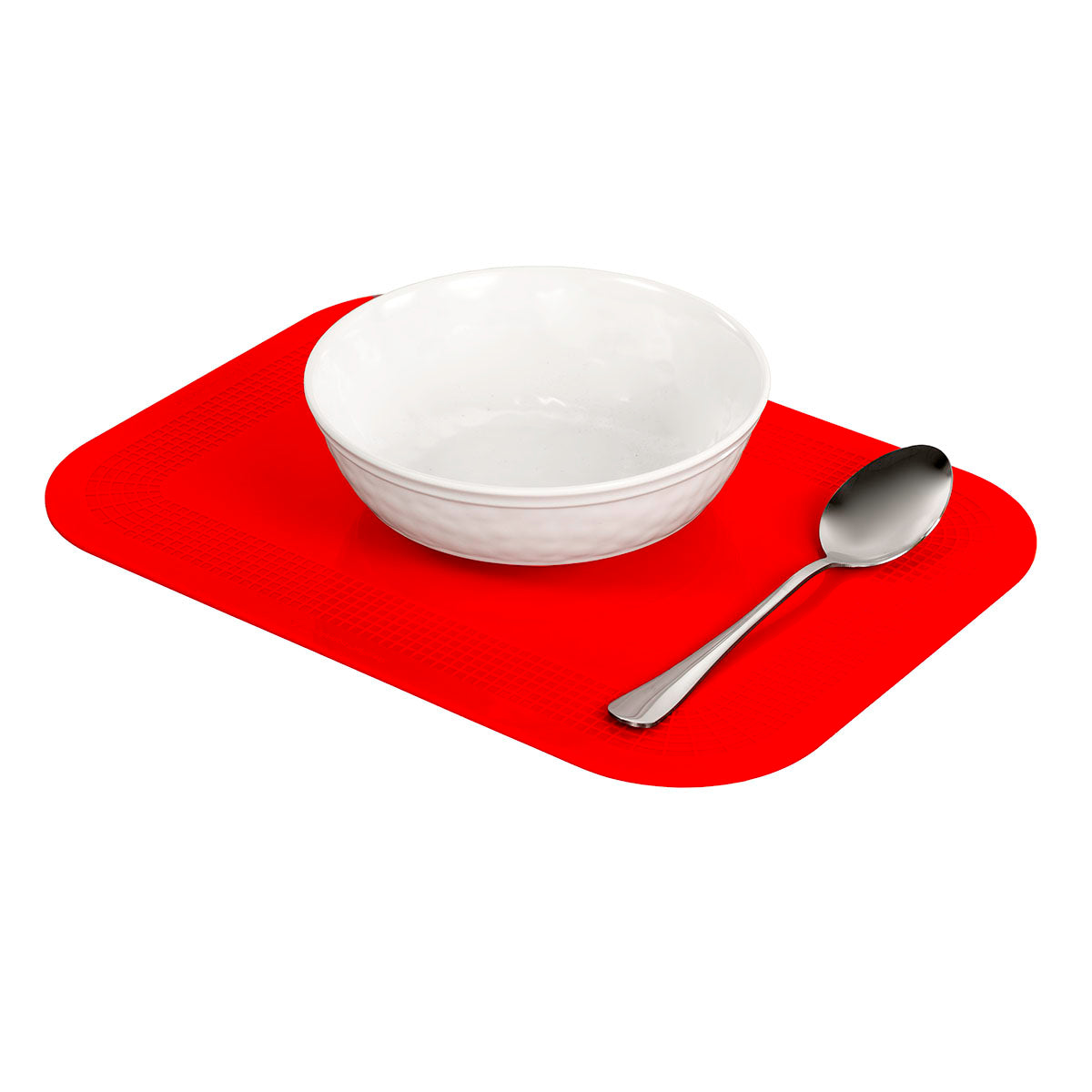 Stayput non-slip placemat, rectangular pad, 10'' x 14'', red
