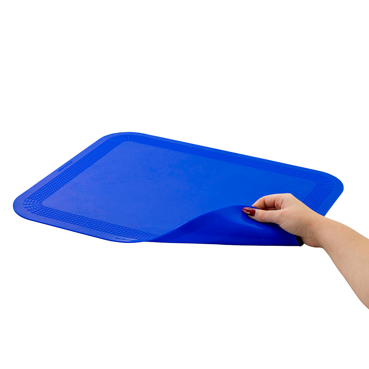 Stayput non-slip placemat, rectangular pad, 15'' x 18'', blue