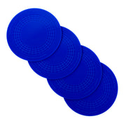 Stayput non-slip placemat, circular pad, 5.5", blue, set of 4