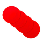 Stayput non-slip placemat, circular pad, 5.5", red, set of 4