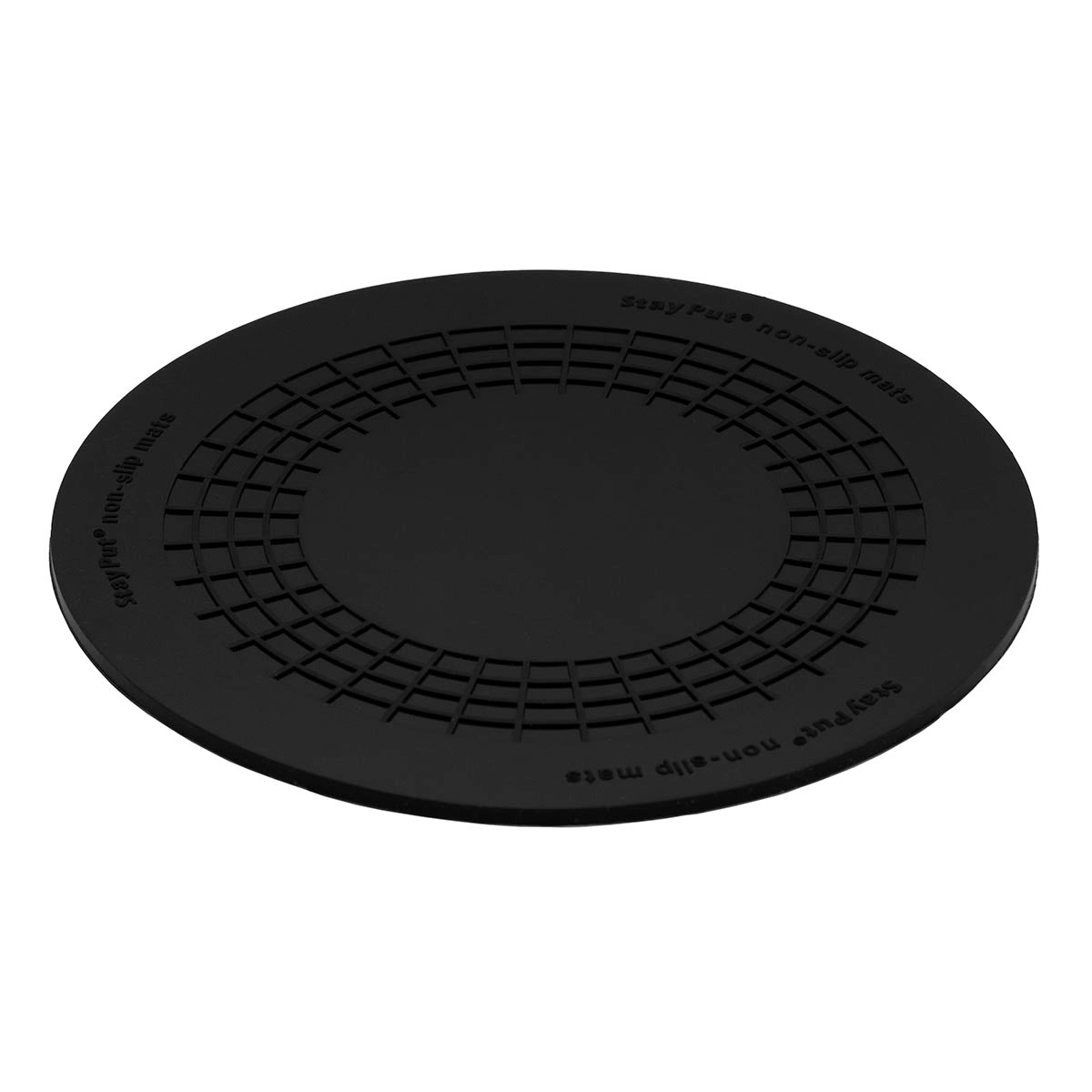 Stayput non-slip placemat, circular pad, 5.5'', black