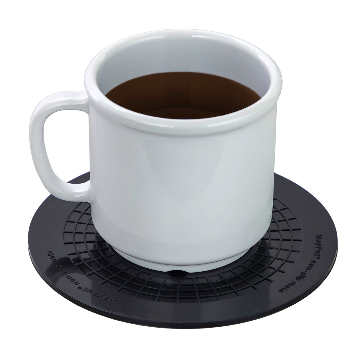 Stayput non-slip placemat, circular pad, 5.5'', black