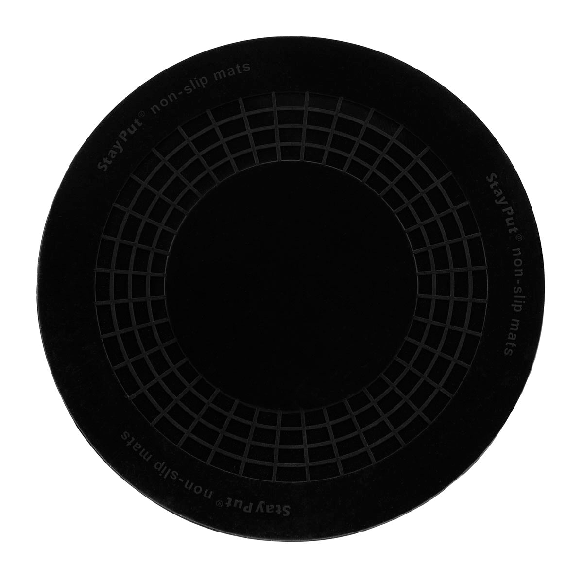 Stayput non-slip placemat, circular pad, 5.5'', black