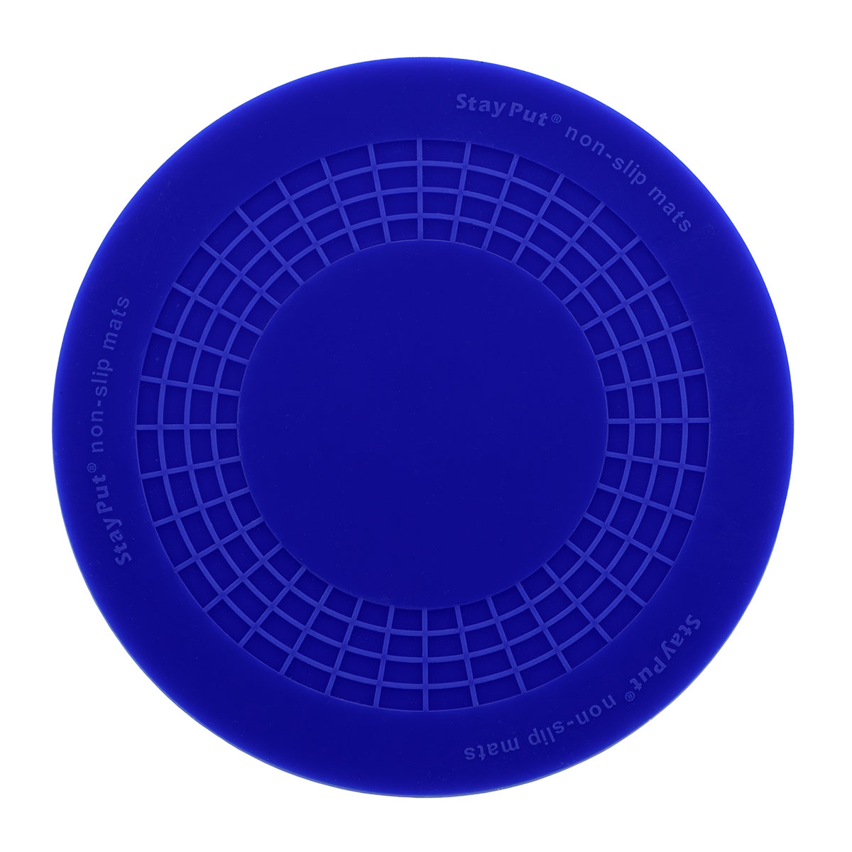 Stayput non-slip placemat, circular pad, 5.5'', blue