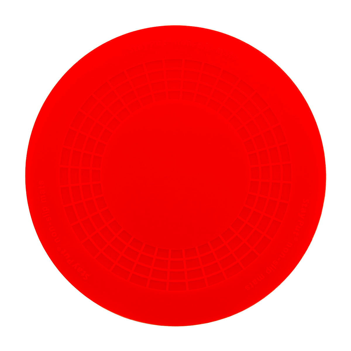 Stayput non-slip placemat, circular pad, 5.5'', red