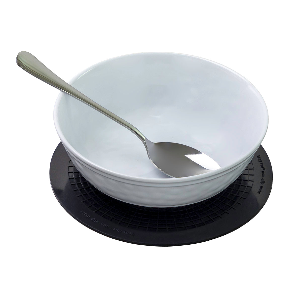 Stayput non-slip placemat, circular pad, 7.5'', black
