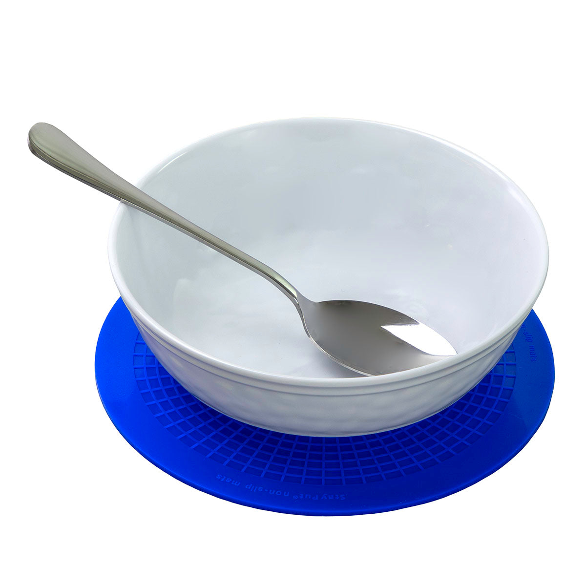 Stayput non-slip placemat, circular pad, 7.5'', blue
