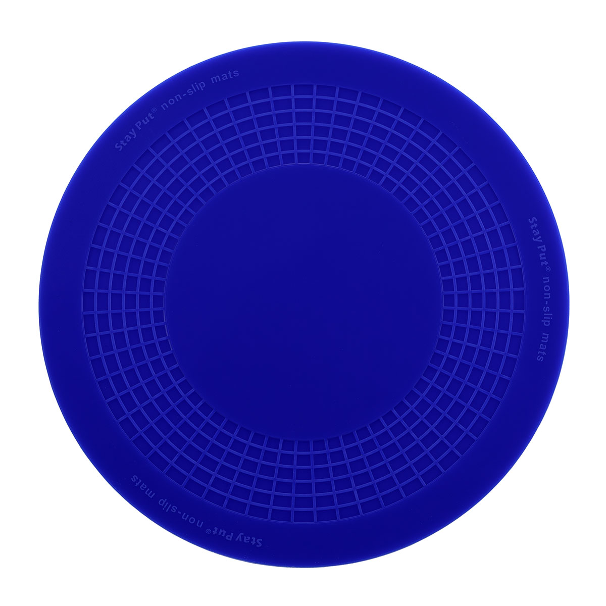 Stayput non-slip placemat, circular pad, 7.5'', blue