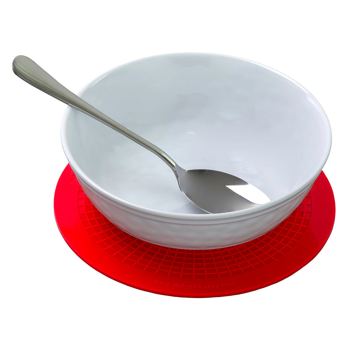 Stayput non-slip placemat, circular pad, 7.5'', red