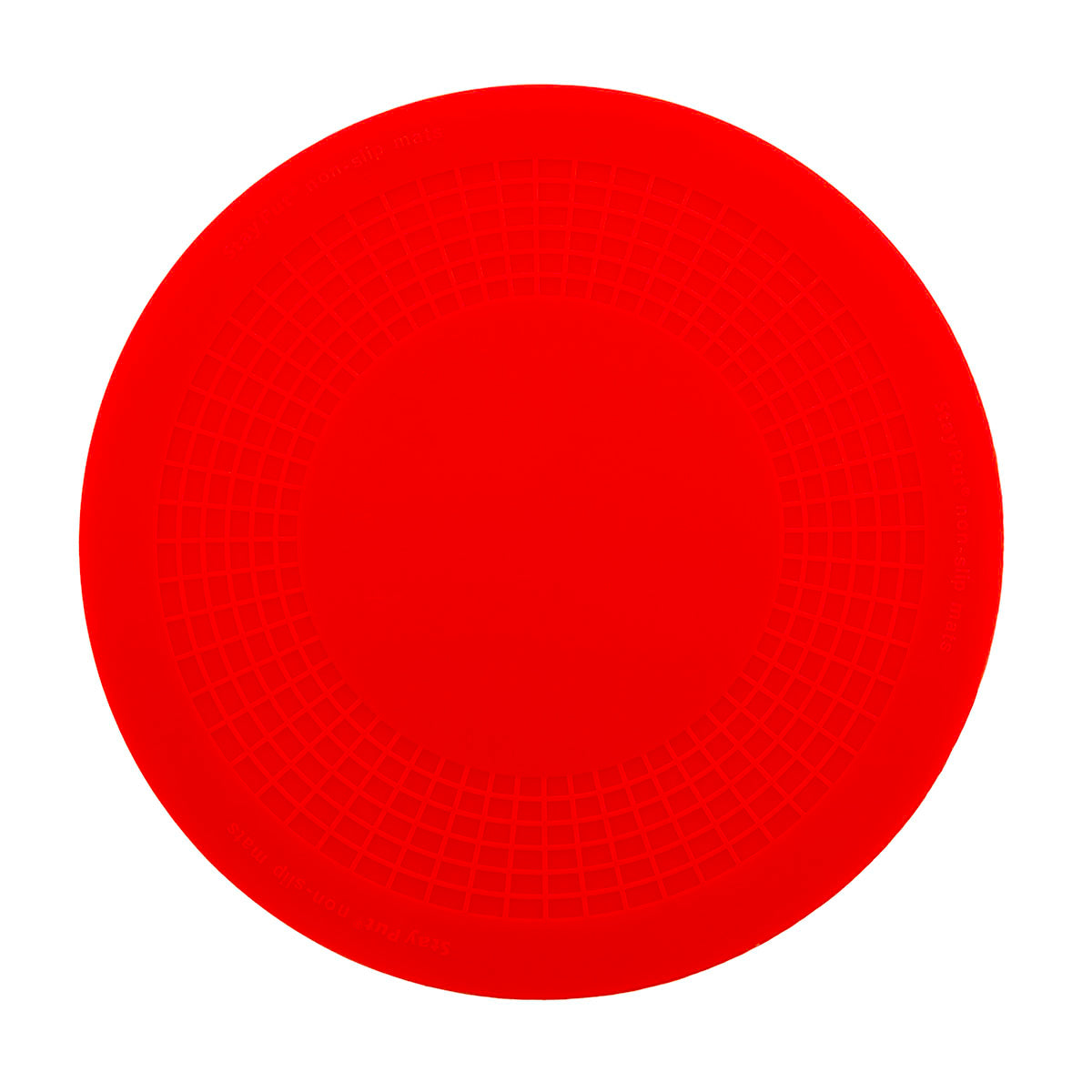 Stayput non-slip placemat, circular pad, 7.5'', red