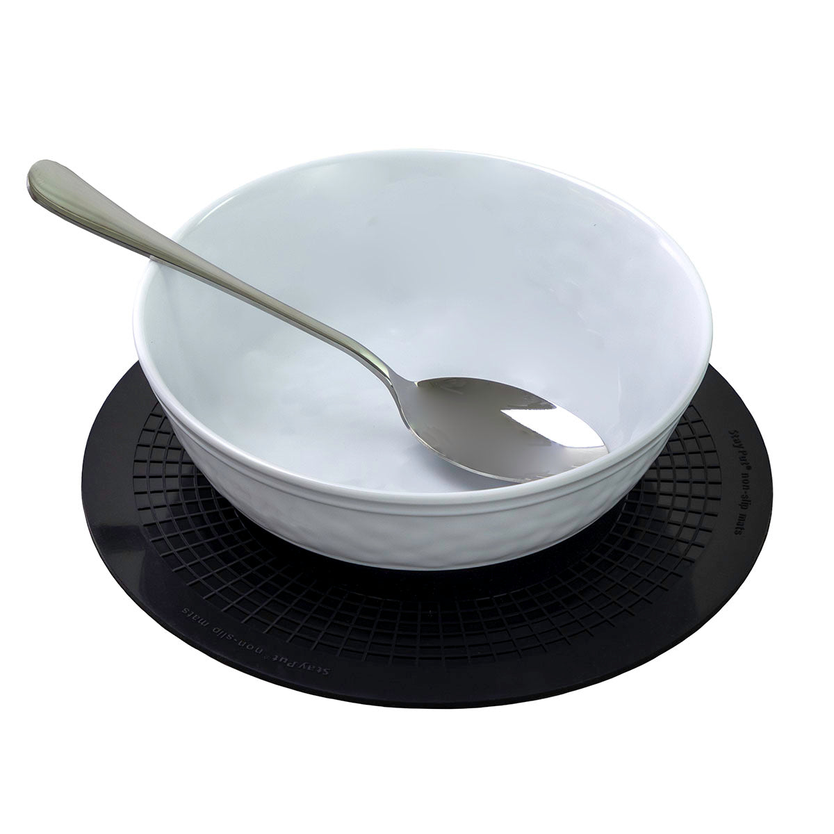 Stayput non-slip placemat, circular pad, 8.5'', black