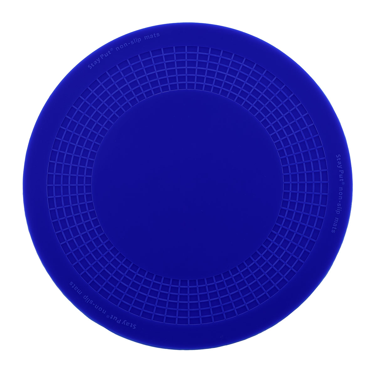 Stayput non-slip placemat, circular pad, 8.5'', blue