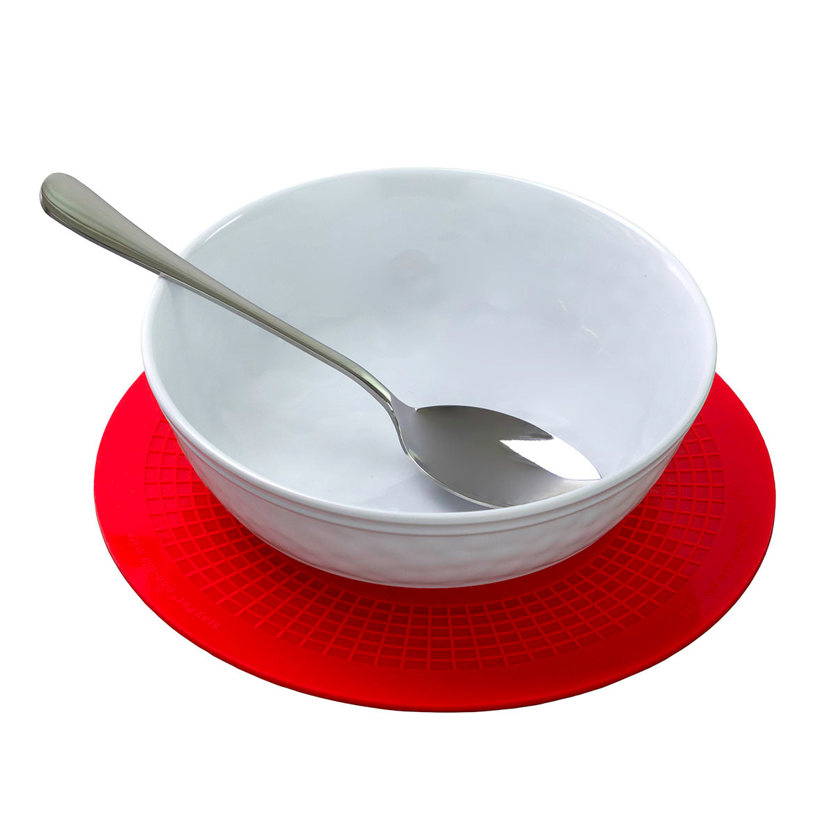 Stayput non-slip placemat, circular pad, 8.5'', red