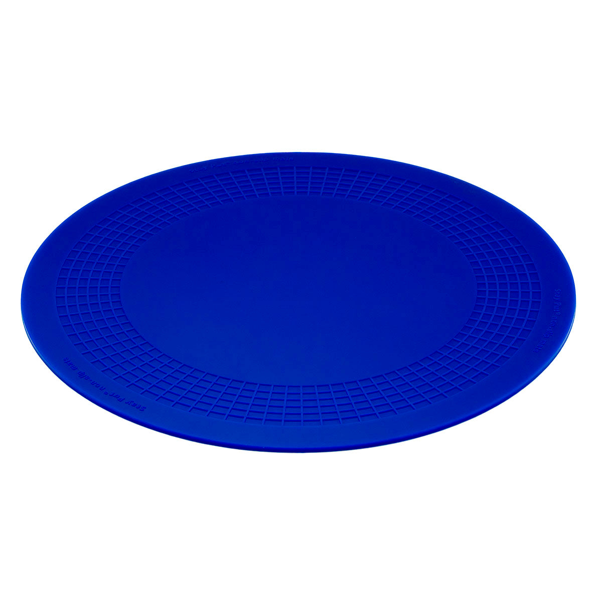 Stayput non-slip placemat, circular pad, 10'', blue