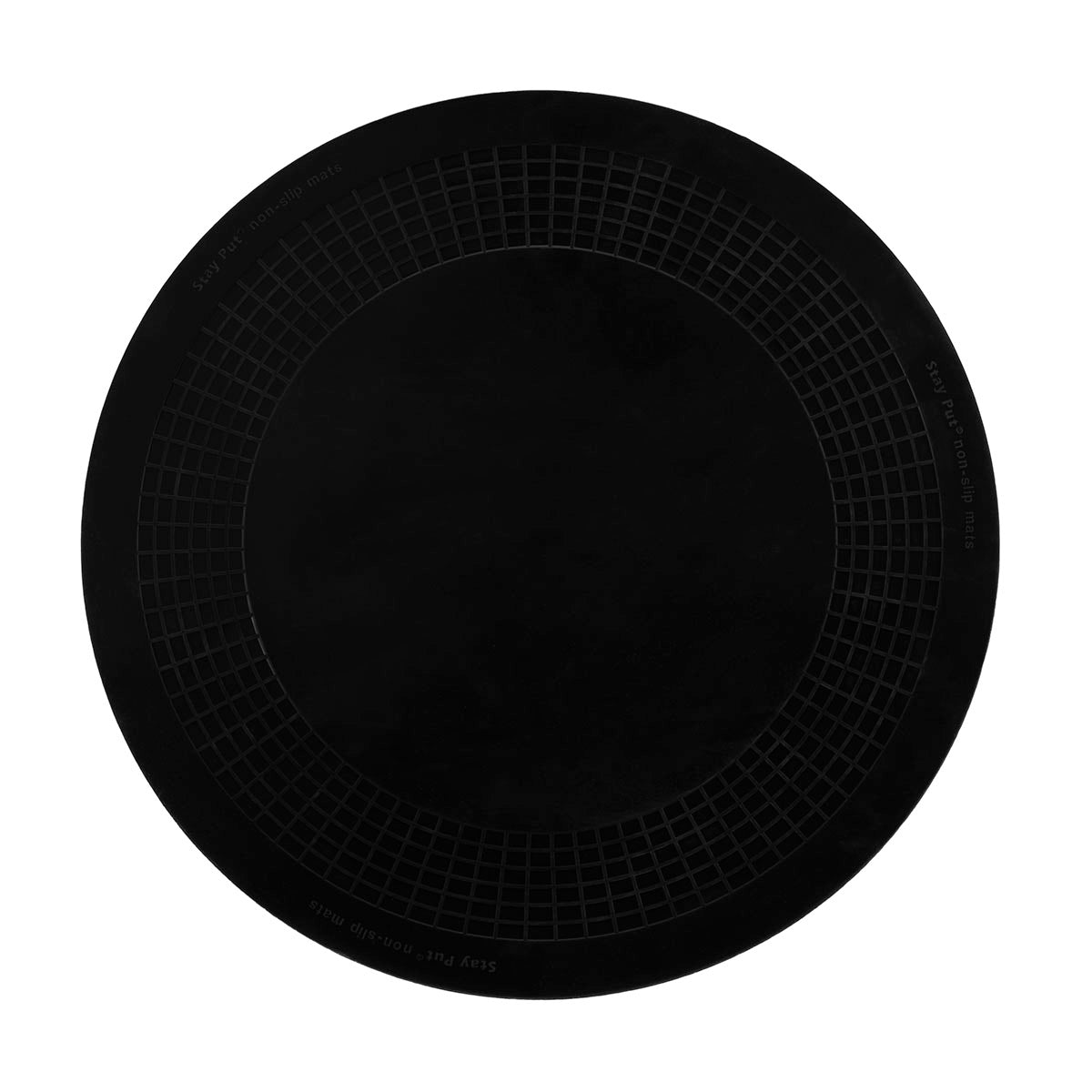 Stayput non-slip placemat, circular pad, 10'', black