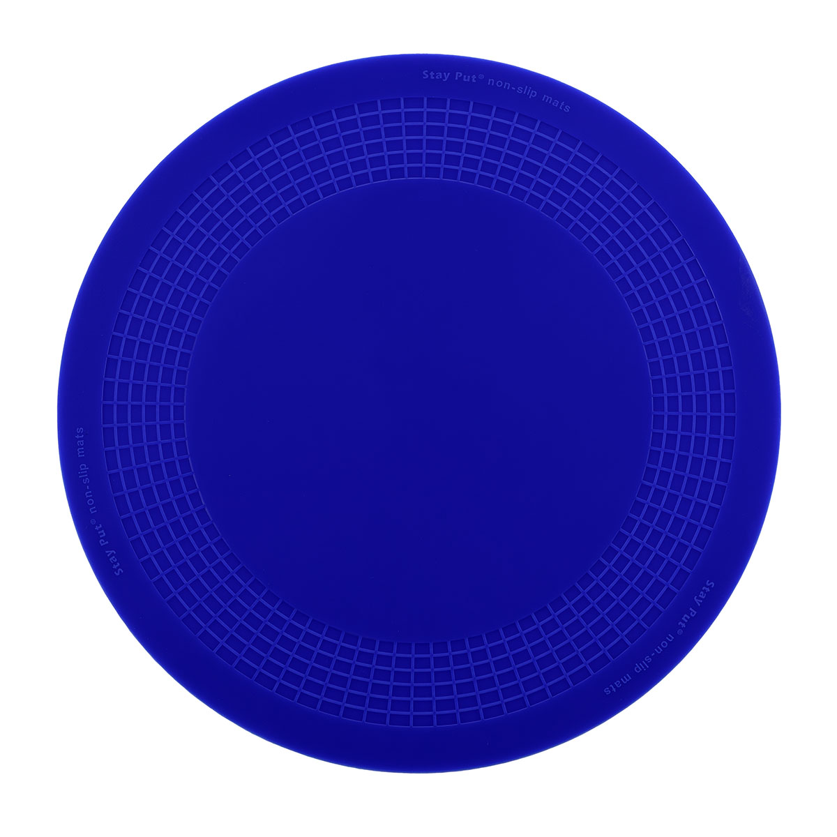 Stayput non-slip placemat, circular pad, 10'', blue