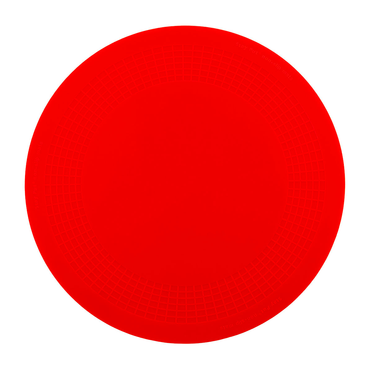 Stayput non-slip placemat, circular pad, 10'', red