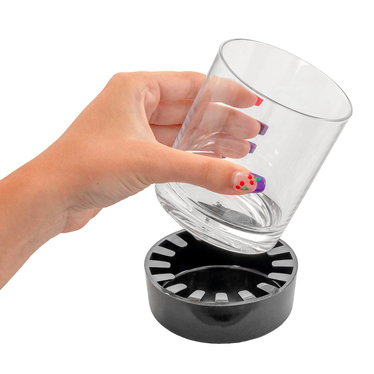 StayPut non-slip cup / glass holder, 3.5", black