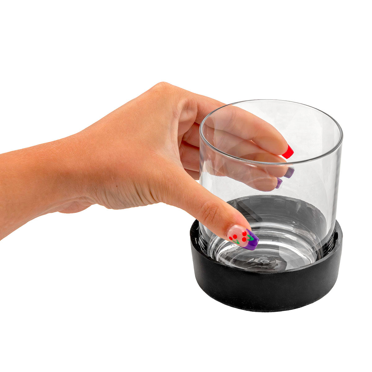 StayPut non-slip cup / glass holder, 3.5", black