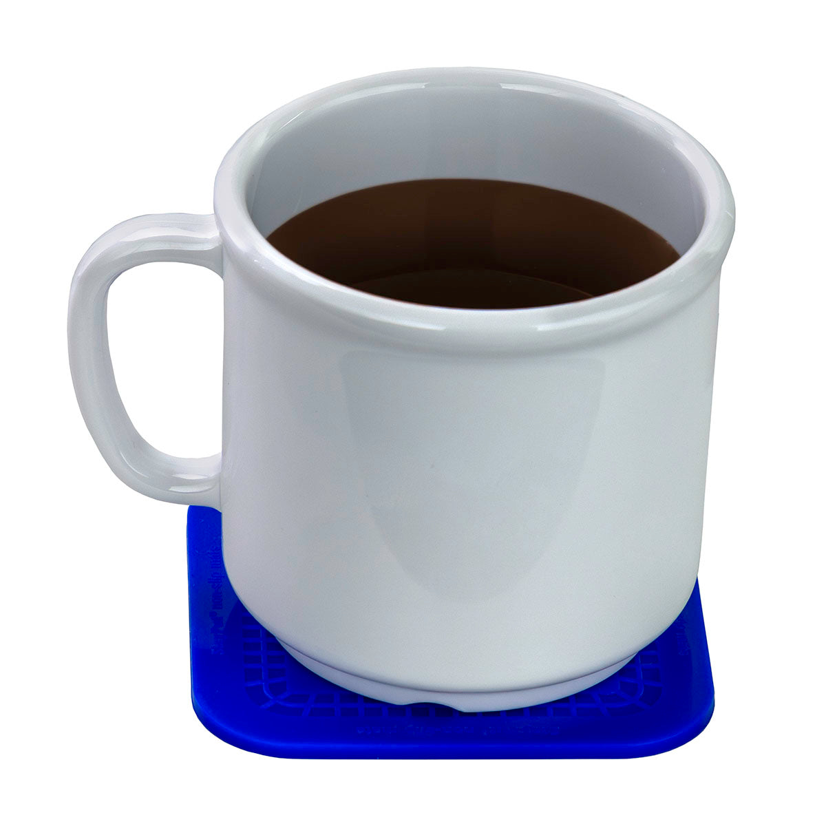 Stayput non-slip placemat, square coasters, 4'' x 4'', blue, set of 4