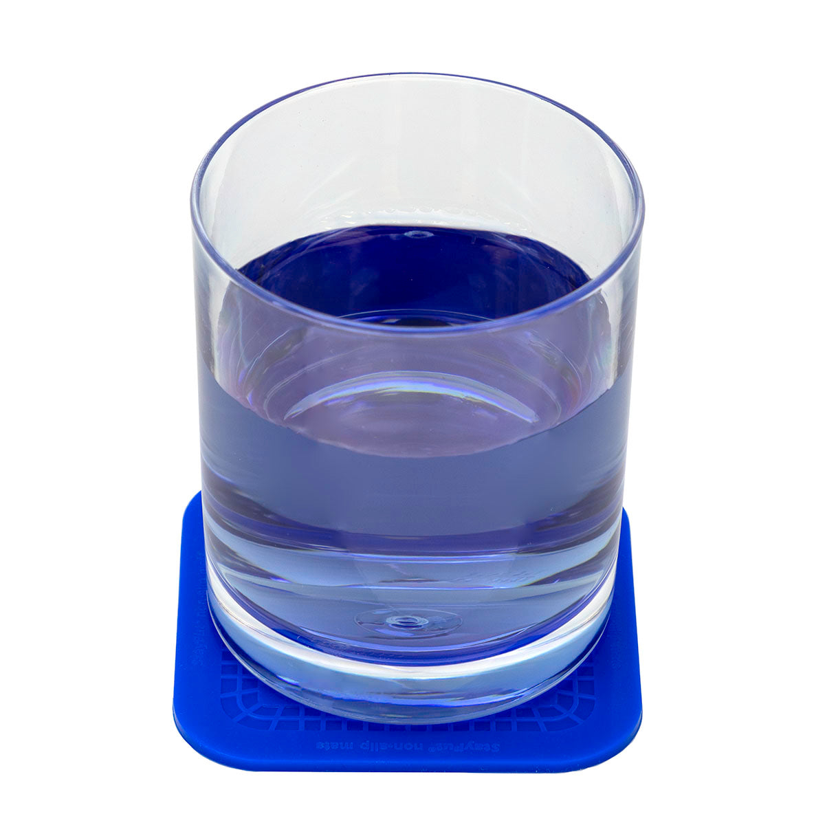 Stayput non-slip placemat, square coasters, 4'' x 4'', blue, set of 4