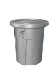 Flame Retardant Receptacle w/Lid, Gray, 35 gal